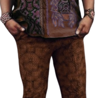 Men's Brown Ayahuasca Dyed Shipibo Pants